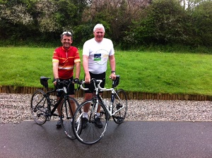 Former Bunzl CHS National Account Controller Ernest Craske and Paul Hirst, Strategic National Account Manager at Kimberly-Clark completed a 1000-mile bike ride across the UK to raise money for Pancreatic Cancer Research Fund Former Bunzl CHS National Account Controller Ernest Craske and Paul Hirst, Strategic National Account Manager at Kimberly-Clark completed a 1000-mile bike ride across the UK to raise money for Pancreatic Cancer Research Fund